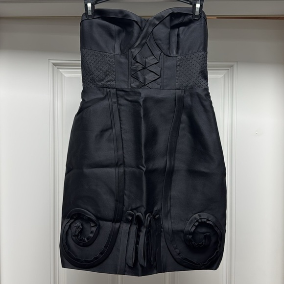 Anthropologie LEIFSDOTTIR Black Onyx Strapless Dress - Picture 2 of 12